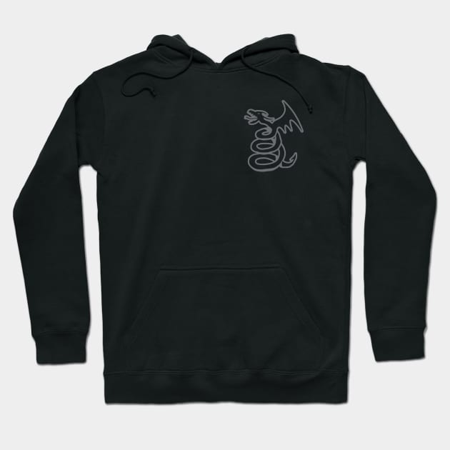 The Black Album Dragon Hoodie by DnlDesigns